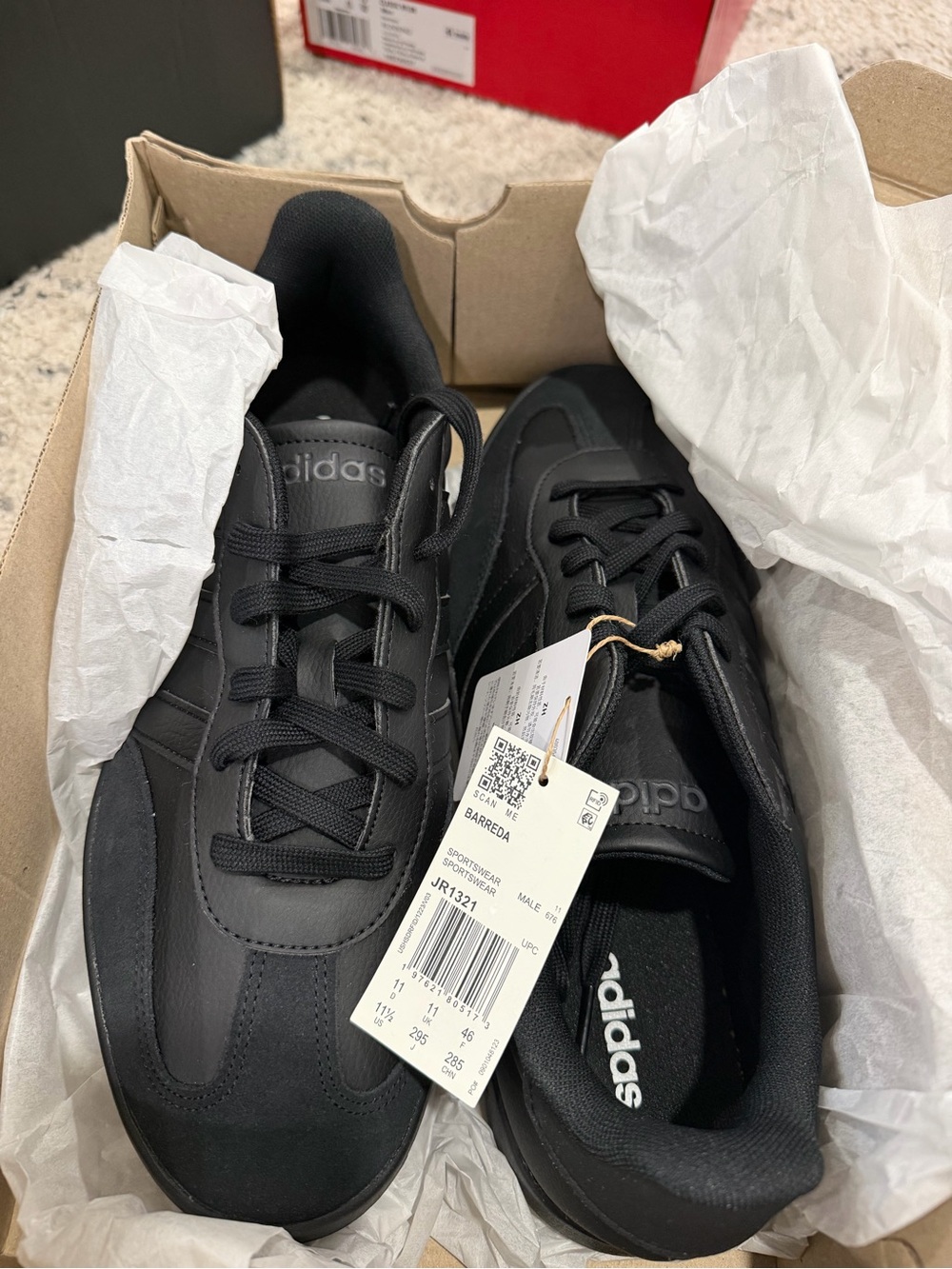 adidas Black Low-Top Barricade Sneakers